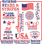 4th of July Digital Stamp Bundle/Clip Art